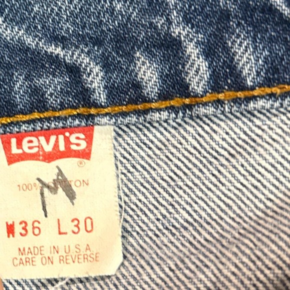 Vintage Levi's 515 Orange Tab Blue Bootcut Jeans Size Mens 34 x 25 - Picture 4 of 8